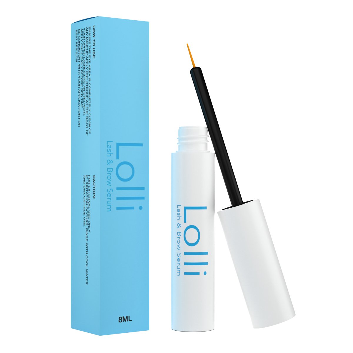Lolli lash serum bottle, promoting longer, thicker lashes and brows – Eyelash Growth Serum